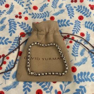David Yurman Box Chain Bracelet In Sterling Silver 21cm